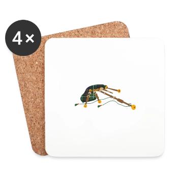 I've Got A Bagpipe And I'm Not Afraid To Use It Ba - Coasters (set of 4) - white - Front