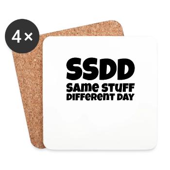 Same Stuff different day - Coasters (set of 4) - white - Front
