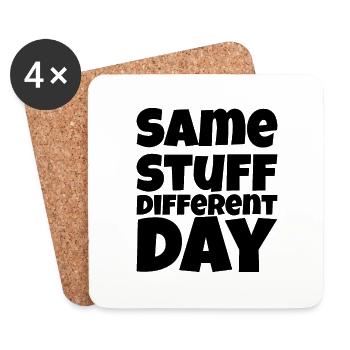 SSDD Same stuff different day - Coasters (set of 4) - white - Front