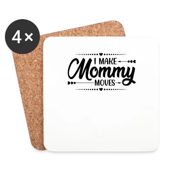 Beste Mama Überhaupt Muttertag Mutter Geschenk - Untersetzer (4er-Set) - Weiß - Vorne