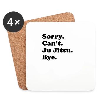 Entschuldigung, Ich Kann Nicht Kaufen - Jiu Jitsu - Untersetzer (4er-Set) - Weiß - Vorne