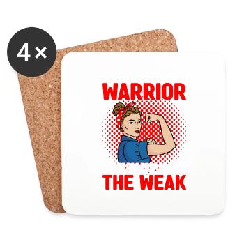 Knee Replacement Warrior, It's Not For The Weak - Coasters (set of 4) - white - Front