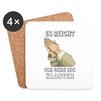 BETEN GEHE INS KLOSTER - Untersetzer (4er-Set) - Weiß - Vorne