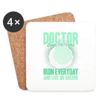 Play Golf Golfers Golf Course Gift - Coasters (set of 4) - white - Front