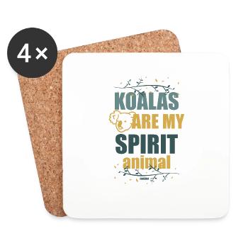 Koalas Are My Spirit Animal - Untersetzer (4er-Set) - Weiß - Vorne