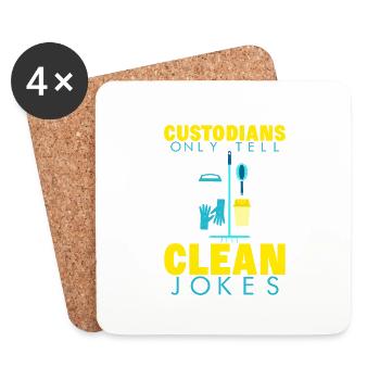 Les gardiens ne racontent que des blagues propres 2 - Dessous de verre (lot de 4) - blanc - Devant