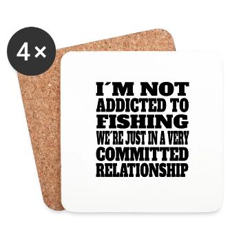 Fishing Hooks Fishing Fishing Fishing Fishing - Coasters (set of 4) - white - Front