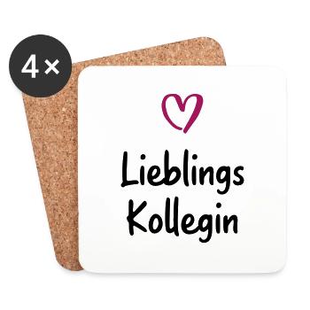 Lieblingskollegin - Untersetzer (4er-Set) - Weiß - Vorne