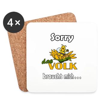 Imker, Bienenzüchter, Honigbienen, Biene, Geschenk - Untersetzer (4er-Set) - Weiß - Vorne