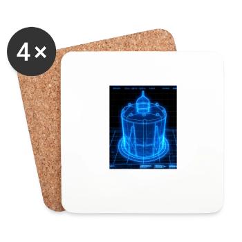 Cake Blueprint Pastry Chef Cake Baking - Coasters (set of 4) - white - Front