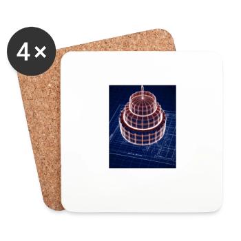 Cake Blueprint Pastry Chef Cake Baking - Coasters (set of 4) - white - Front