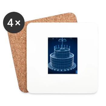 Cake Blueprint Pastry Chef Cake Baking - Coasters (set of 4) - white - Front