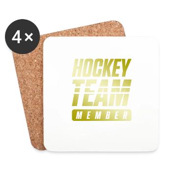 Hockey Team - Untersetzer (4er-Set) - Weiß - Vorne