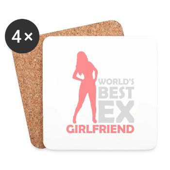 worlds best ex girlfriend - Untersetzer (4er-Set) - Weiß - Vorne