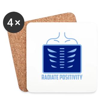 Radiate Positivity X-Ray Wheel Tech Radiology - Dessous de verre (lot de 4) - blanc - Devant
