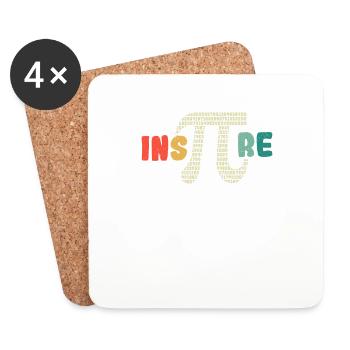 Journée Inspire Pi 3.14 Professeur de mathématiques Fête nationale Pi - Dessous de verre (lot de 4) - blanc - Devant