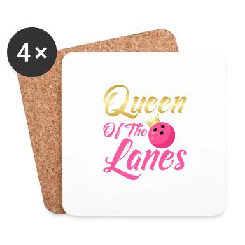 Queen Of The Lanes Team Player StrikeBowling - Coasters (set of 4) - white - Front