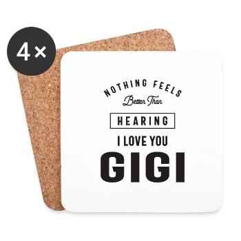 I Love You Gigi - Grandma - Coasters (set of 4) - white - Front
