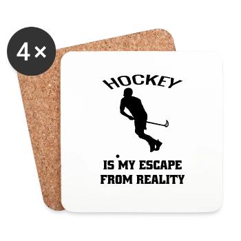 Hockey Player Floorball Hockey Gift Field Hockey - Coasters (set of 4) - white - Front