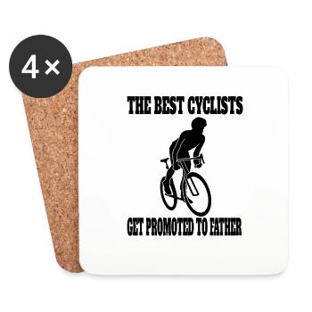 Cycling Cycling Mountainbike Bike Tour - Coasters (set of 4) - white - Front