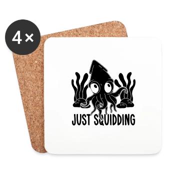 Biologiste marin Just Squidding Animaux sous-marins - Dessous de verre (lot de 4) - blanc - Devant