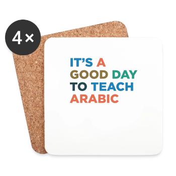 Teaching Arabic teachers - Coasters (set of 4) - white - Front