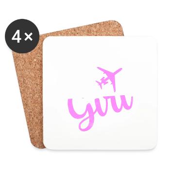Fly Like A Girl Aviation Pilot Airline - Untersetzer (4er-Set) - Weiß - Vorne
