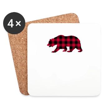 Big Brother Bear - Untersetzer (4er-Set) - Weiß - Vorne