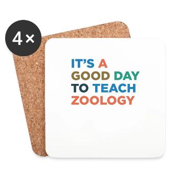 Enseignement des professeurs de zoologie - Dessous de verre (lot de 4) - blanc - Devant
