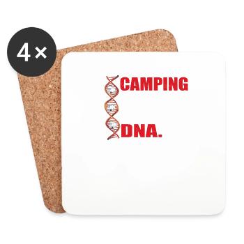 Camper Geschenkidee Camping - Untersetzer (4er-Set) - Weiß - Vorne