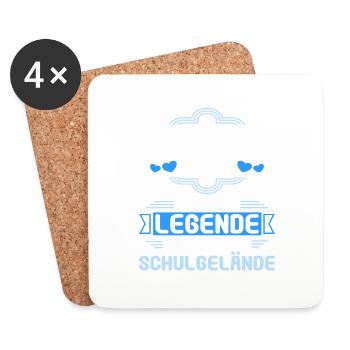 Ein echte Legende verlässt Gelände Abitur Abi 2023 - Untersetzer (4er-Set) - Weiß - Vorne