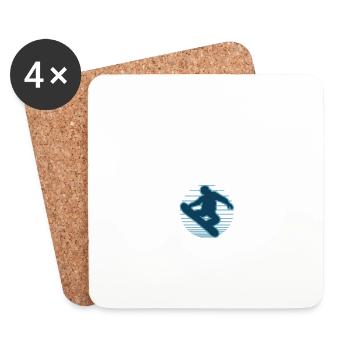 You Don't Need Always A Plan Just A Snowboard - Coasters (set of 4) - white - Front