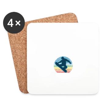 You Don't Need Always A Plan Just A Snowboard - Coasters (set of 4) - white - Front