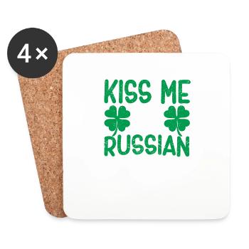 Irish St. Patrick's Day Drink Russia Kiss - Coasters (set of 4) - white - Front