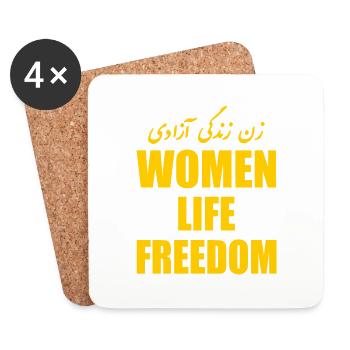 Women life freedom - Untersetzer (4er-Set) - Weiß - Vorne