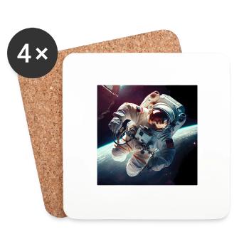 Astronaut Cosmonaut Sci-Fi character - Untersetzer (4er-Set) - Weiß - Vorne