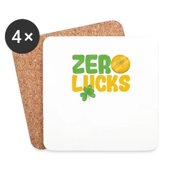 Zero luck given funny Saint Patrick's Day - Coasters (set of 4) - white - Front