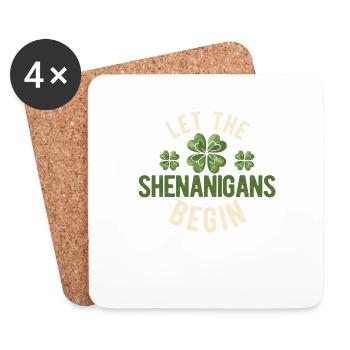 St. Patrick's Day - the Shenanigans can - Coasters (set of 4) - white - Front