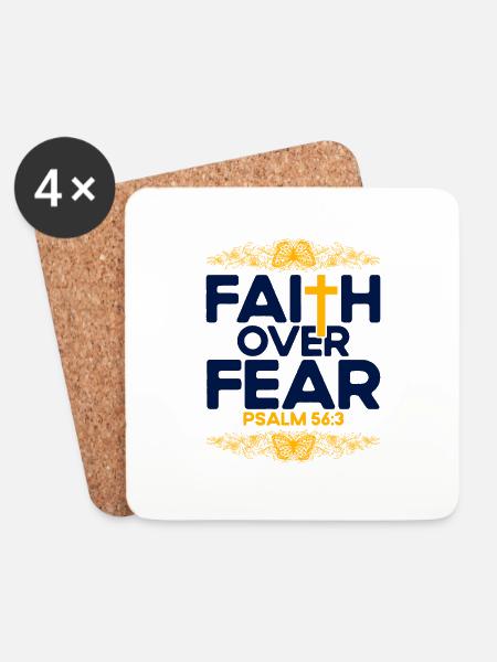 Christlich Bibelvers Religiös Geschenk - Untersetzer (4er-Set) - Weiß