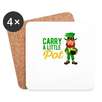 J’ai toujours un petit pot d’irlandais - Dessous de verre (lot de 4) - blanc - Devant