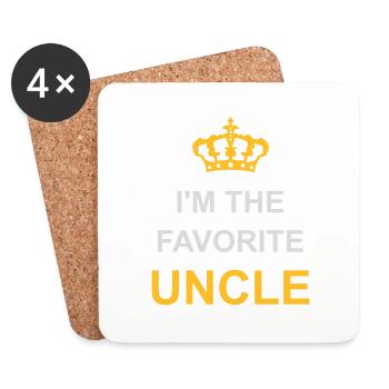 at The Favorite Uncle - Coasters (set of 4) - white - Front