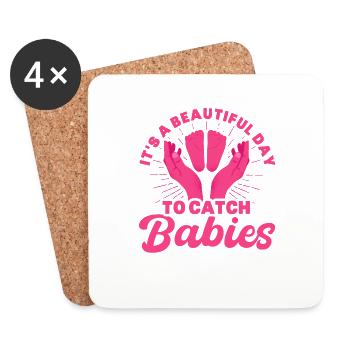 Obstetrician Doula Midwife Gift - Coasters (set of 4) - white - Front