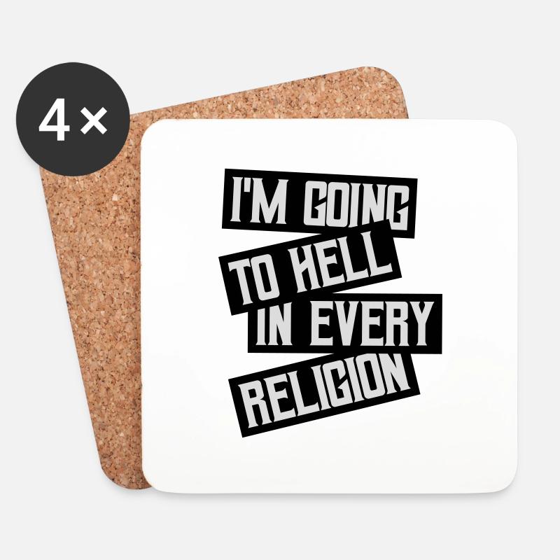 im going to hell - Untersetzer (4er-Set) - Weiß