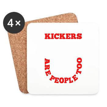 Kickers Are People Too 27 - Coasters (set of 4) - white - Front