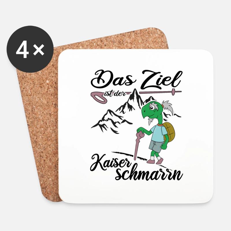 Bergwandern "Kaiserschmarrn" servus alpin Almhütte - Untersetzer (4er-Set) - Weiß