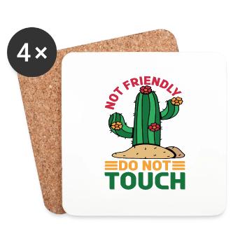 Not Friendly, Do Not Touch 13 - Untersetzer (4er-Set) - Weiß - Vorne