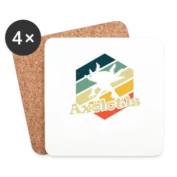 axolotls lovers gift - Untersetzer (4er-Set) - Weiß - Vorne
