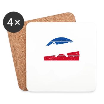 Détendez-Vous Le Boucher Est Là Boucherie - Dessous de verre (lot de 4) - blanc - Devant