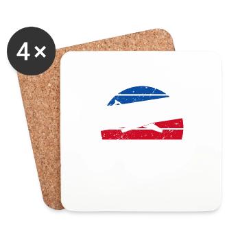 Détendez-Vous Le Menuisier Est Là Charpentier - Dessous de verre (lot de 4) - blanc - Devant