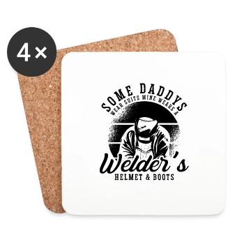 Welder Some Daddy Wears Suits Metal Welding Weld - Untersetzer (4er-Set) - Weiß - Vorne